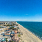 Aerial view of Puerto Peñasco showing beachfront homes